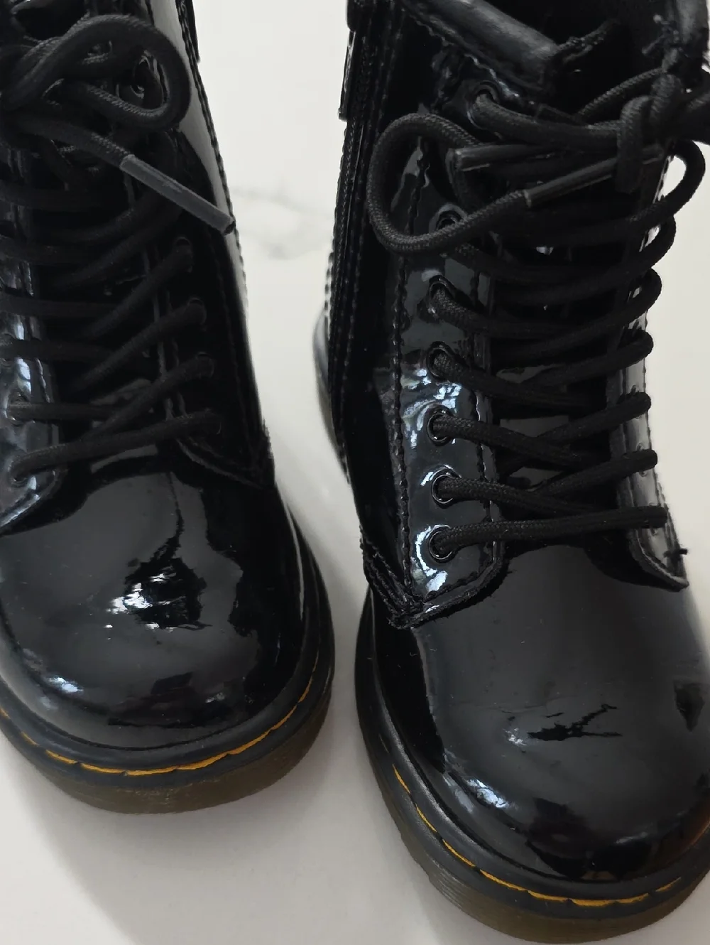 Dr. Martens 1460 Patent Leather Lace Up Boots- 8 Toddler